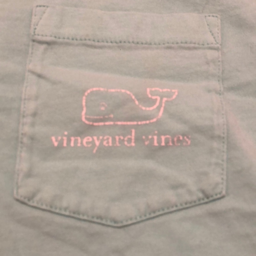 Turquoise vineyard vines shirt